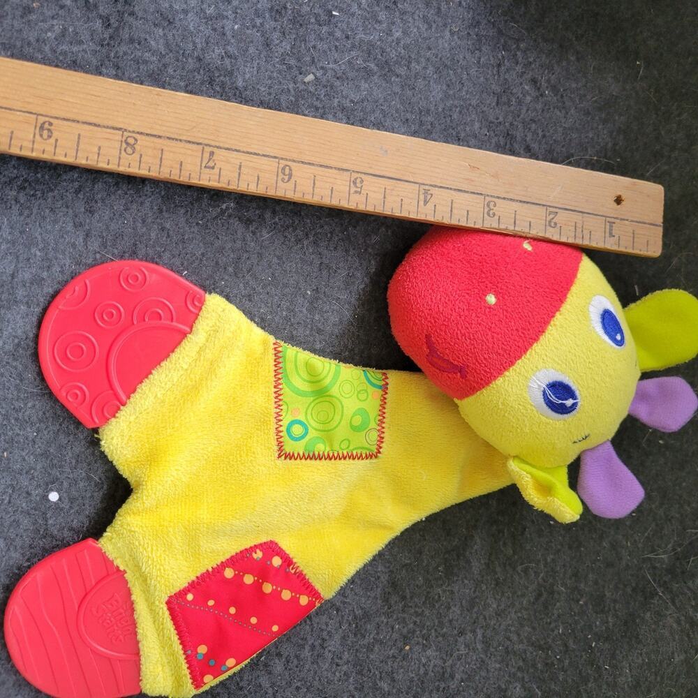 Bright Starts Baby Teether Giraffe Security Blanket Crinkle Lovey Kids II,‎ 10" - Picture 5 of 5